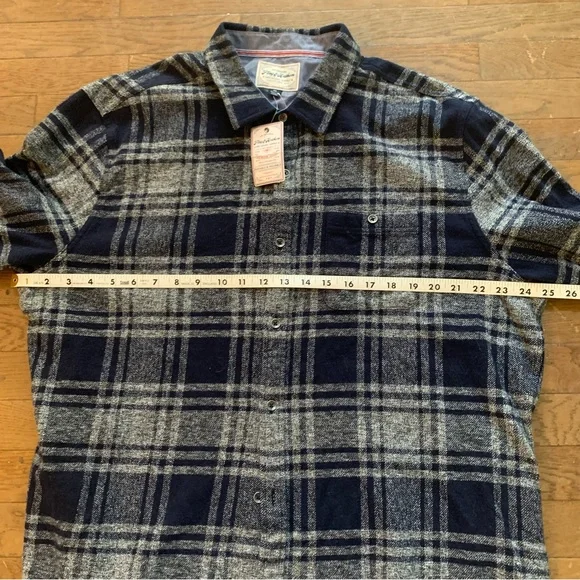Flag & Anthem Northway LS Single Pocket Flannel Shirt | XL | Navy/Grey NEW!! - Picture 12 of 13